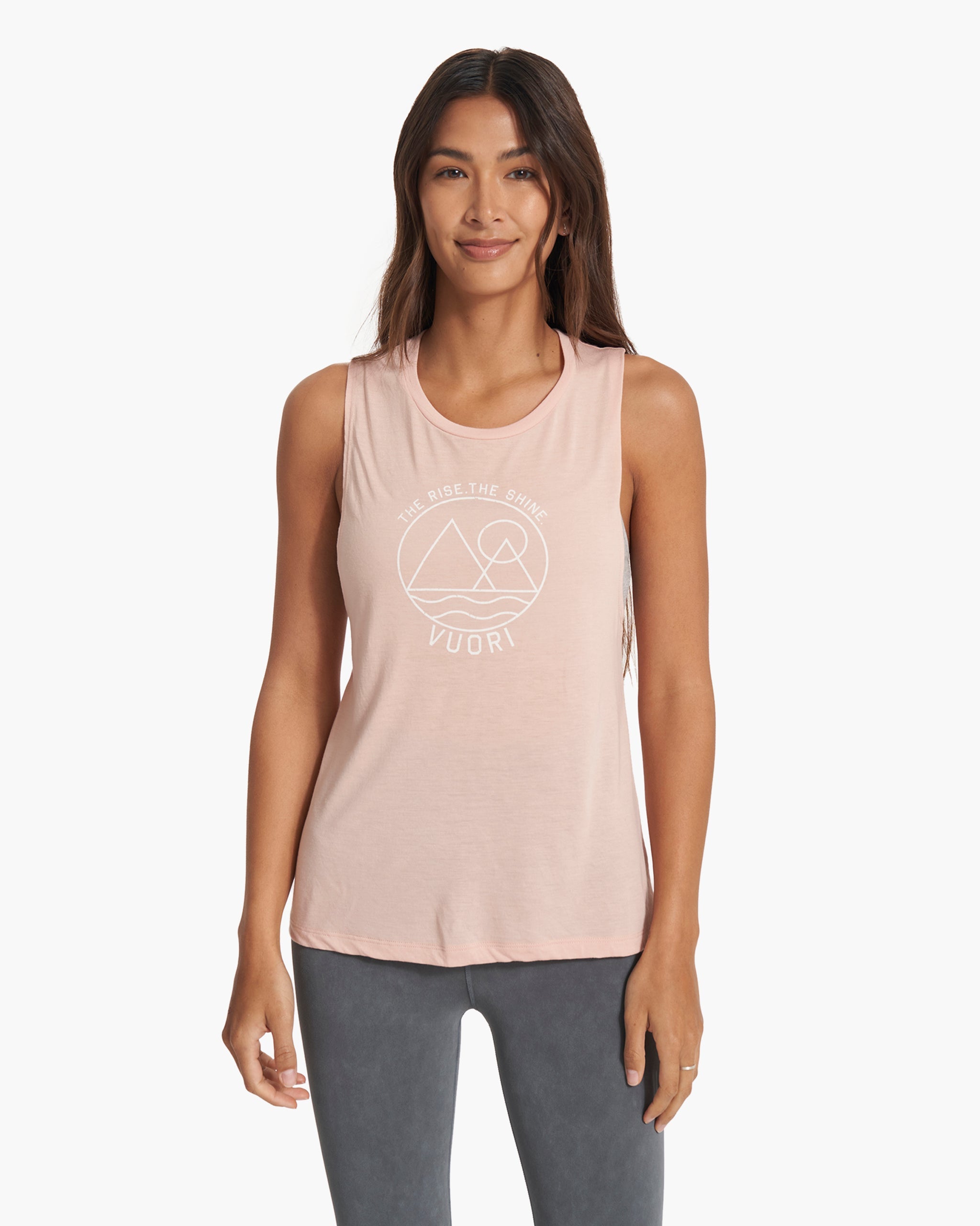 The Rise The Shine Tank | Peach Heather - Image 4