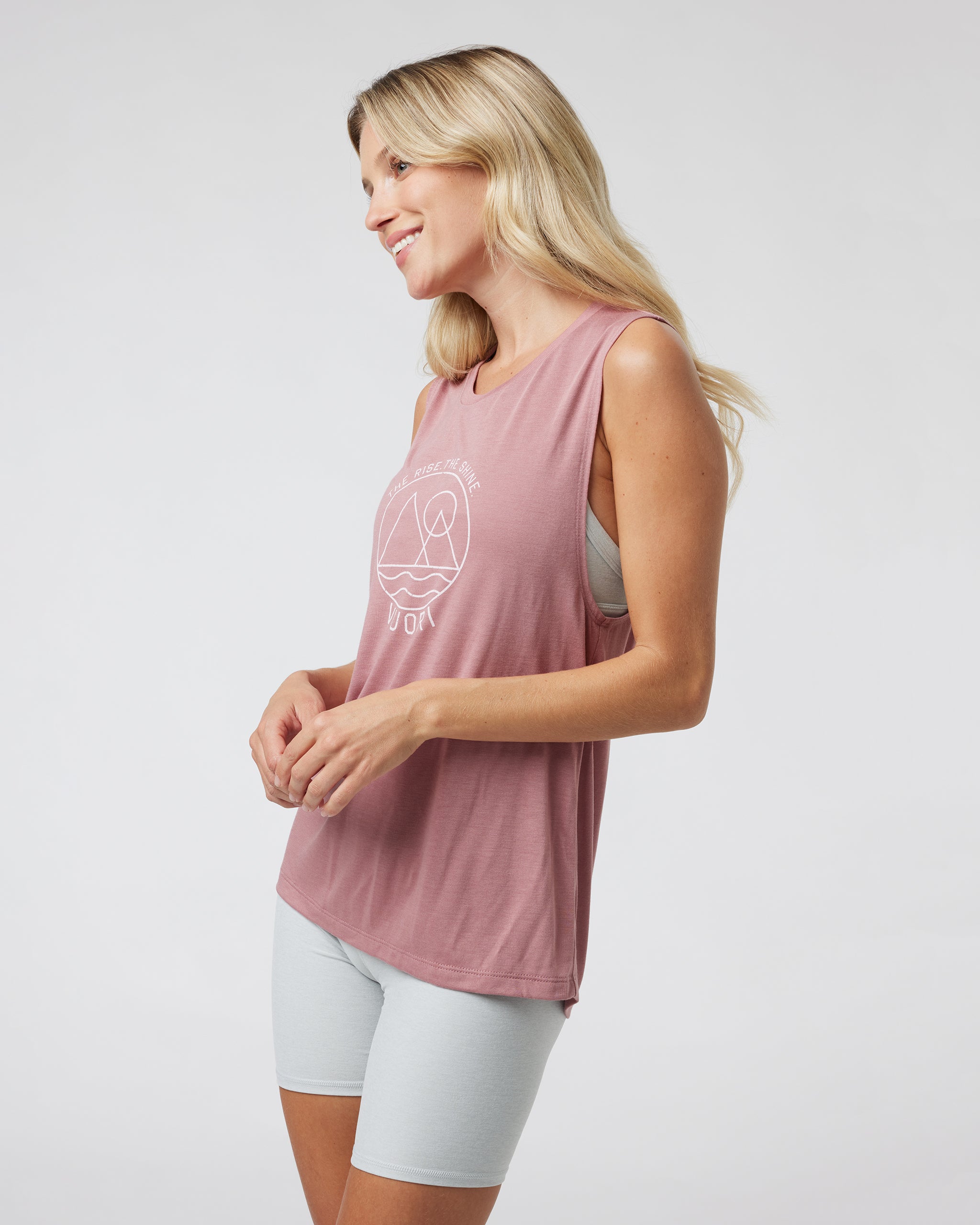The Rise The Shine Tank | Mauve - Image 4