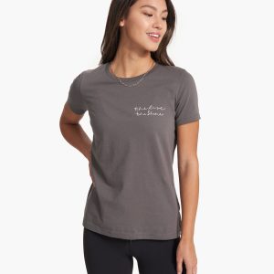 Script Tee | Charcoal
